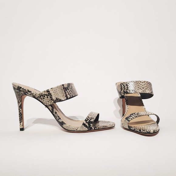 SCHUTZ Leia Snakeskin-Embossed Leather Mule - Picture 3 of 4
